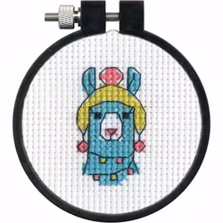 Broderikit till Nybörjare inkl ram - Lama