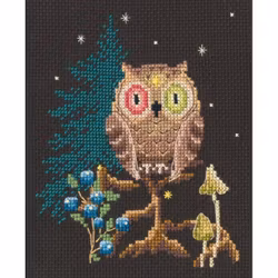 Broderikit Tavla Magic night - Uggla