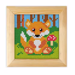 Broderikit för nybörjare Inkl Träram - Räv