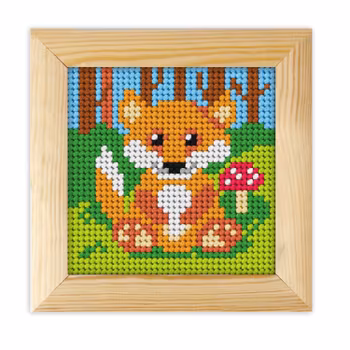 Broderikit för nybörjare Inkl Träram - Räv