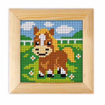 Broderikit för nybörjare Inkl Träram - Ponny