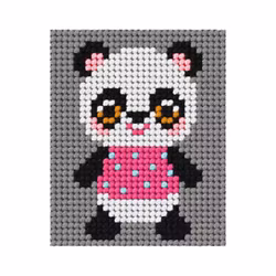 Broderikit för nybörjare Panda