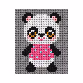 Broderikit för nybörjare Panda