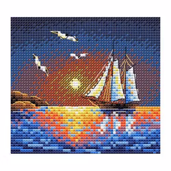 Broderikit Tavla In the open sea - I öppet hav