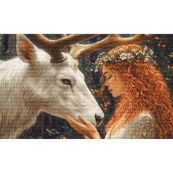 Broderikit Tavla The Gentle Spirit of the Forest - Skogens milda ande