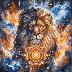 Broderikit Tavla Celestial Lion - Lejon