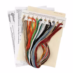 Broderikit Tavla Snowman and Santa - Snögubbe och Tomte