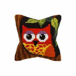 Broderikit Kudde 25,5 x 25,5 cm Uggla