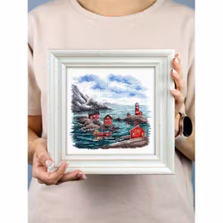 Broderikit Tavla Scandinavian Coast - Skandinaviska kusten