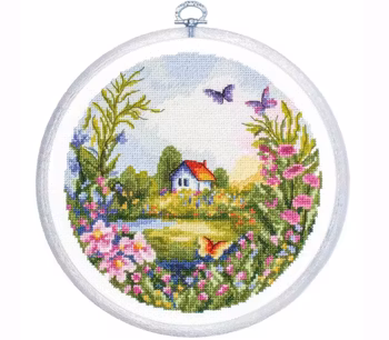 Broderikit Tavla med flexiram The Summer - Sommar