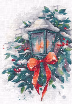 Broderikit Tavla Winter lantern - Lykta