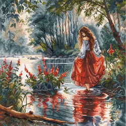 Broderikit Tavla The Secret of the Forest - Skogens hemlighet