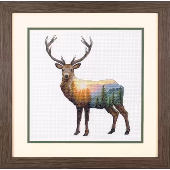 Broderikit Tavla Deer Scene - Hjort