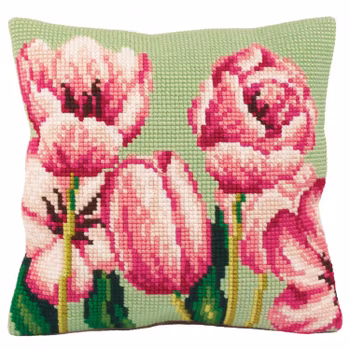 Broderikit Kudde Tulpaner