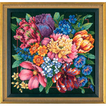Broderikit Tavla Floral Splendor - Blomsterprakt