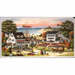 Broderikit Tavla Cozy Cove - Mysig vik