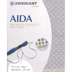 Aida Broderiväv 18 count (7 rutor/cm) 48 x 53 cm (art. 7349) Zweigart