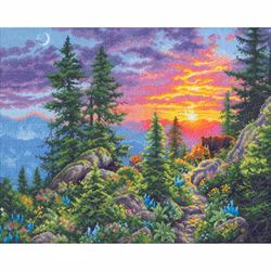 The Gold Collection Broderikit Tavla Sunset Mountain Trail