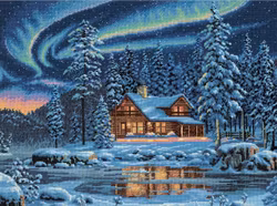 The Gold Collection Broderikit Tavla Aurora Cabin