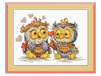 Broderikit Tavla Förälskade ugglor