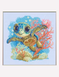 Broderikit Tavla - Aine collection "Baby Sea Turtle" - Sköldpadda