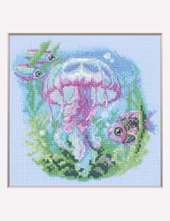 Broderikit Tavla - Aine collection "Baby Jellyfish" - Liten manet