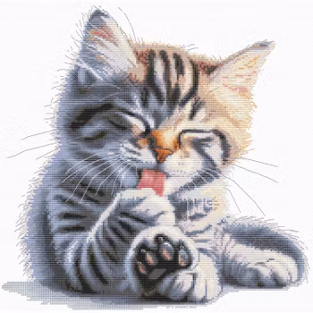 Broderikit Tavla Soft Paws - Kattunge