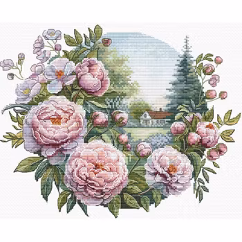 Broderikit Tavla Peony Tenderness - Pioner