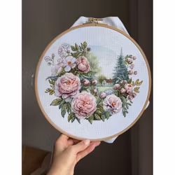Broderikit Tavla Peony Tenderness - Pioner
