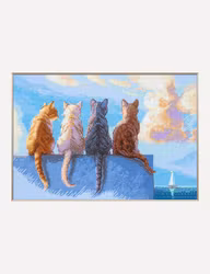 Broderikit Tavla - Aine collection "Cats by the Sea" - Katter vid havet