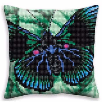 Broderikit Kudde Batterfly graphics - Fjäril 2
