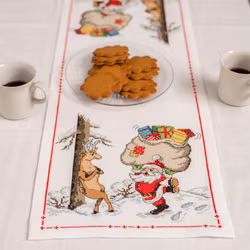 Broderikit Tomte och julklappar - löpare