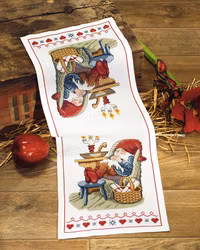 Broderikit Trött tomte - löpare