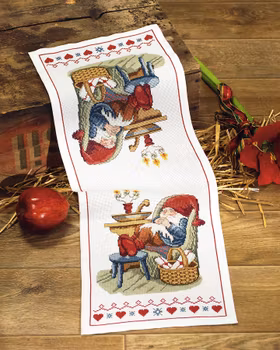 Broderikit Trött tomte - löpare