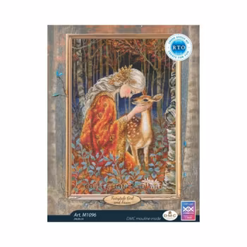 Broderikit Tavla Fairytale Girl and Fawn