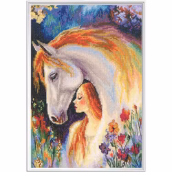 Broderikit Tavla Golden-Maned Tale - Sagor med gyllene man