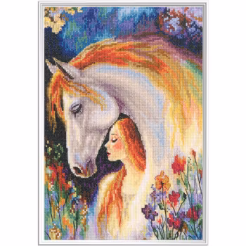 Broderikit Tavla Golden-Maned Tale - Sagor med gyllene man