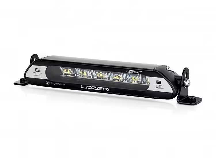 Lazer Linear-6 Elite+ med vita och gula lysdioder