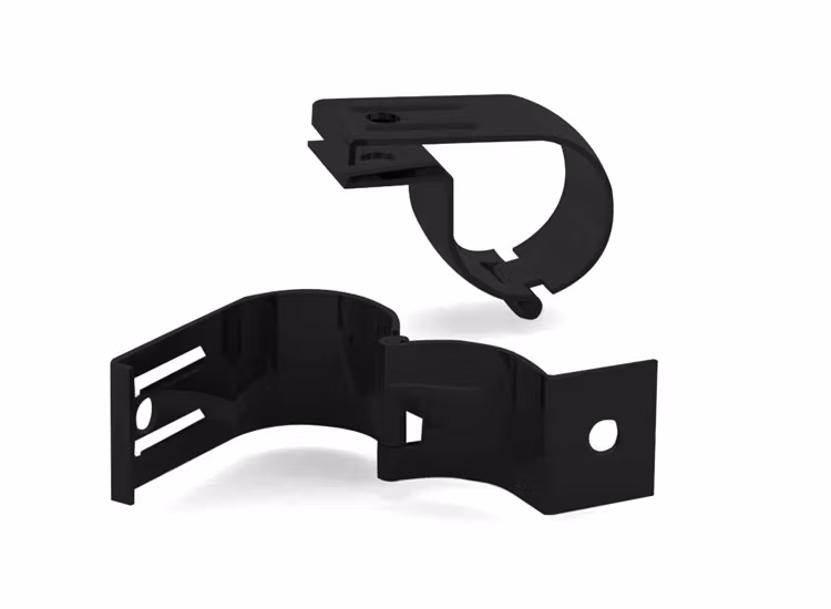 Klämfäste rostfri svart 70mm