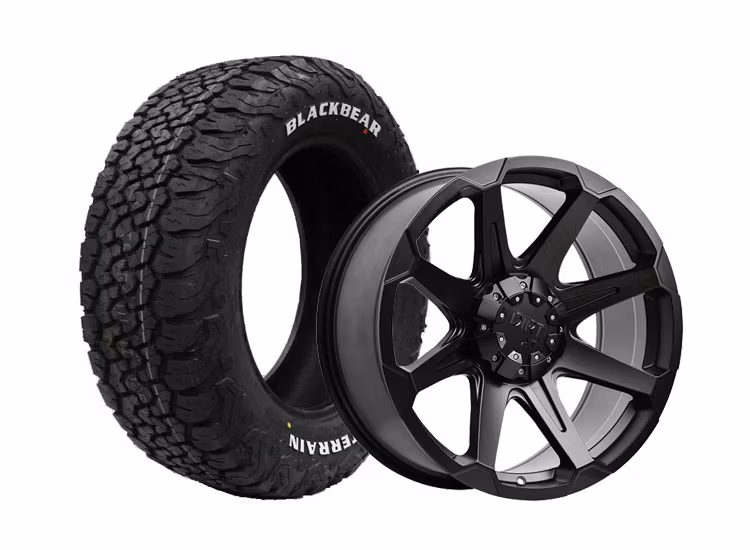 Komplett fälgpaket D05 Flatblack 9×20″ 5/120 ET20 265/50R20