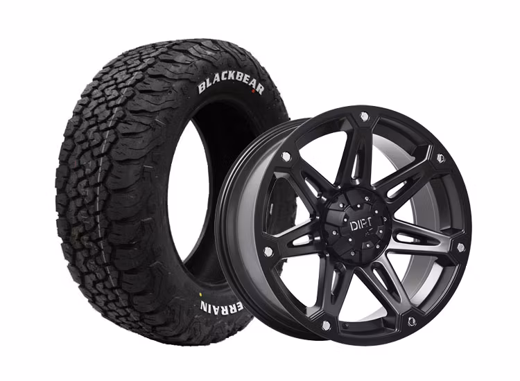 Komplett fälgpaket D53A Flatblack 9,5x20 tum 6/139,7 ET20 265/50R20