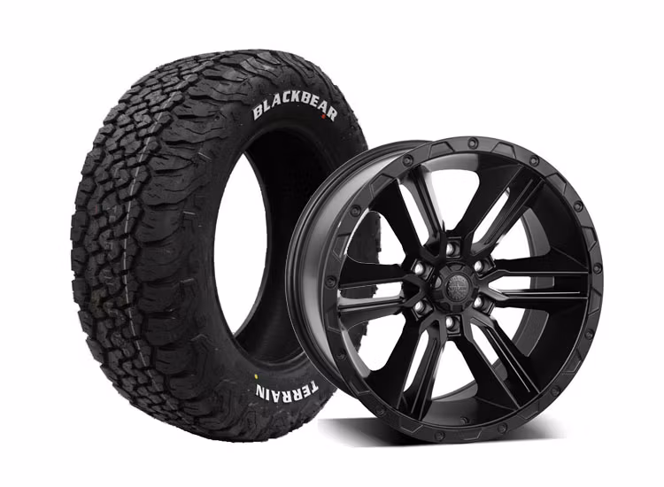 Komplett fälgpaket A145 Flatblack 9x18 6/139,7 ET25 265/60R18