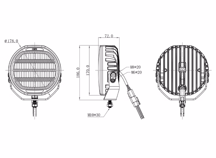 4-Pack OZZ XR2 P7 tum LED extraljus