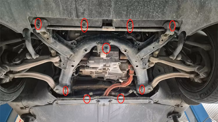 Underkörningsskydd främre elmotor Tesla Model 3 2020-2024