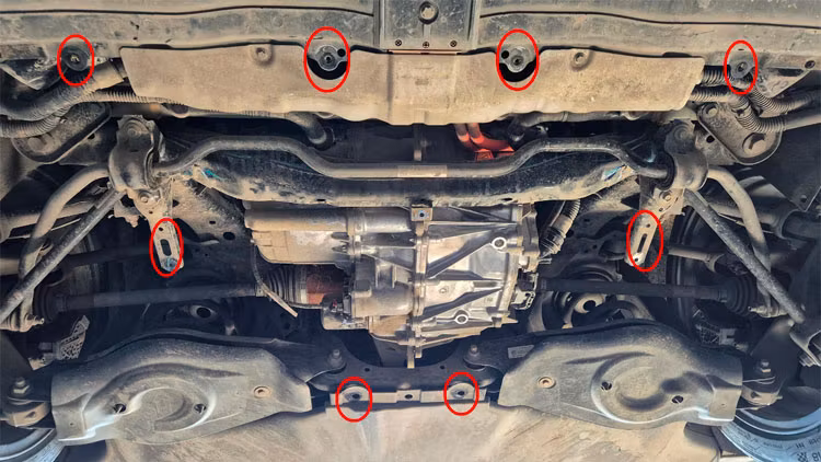 Underkörningsskydd bakre elmotor Tesla Model 3 2017-2024