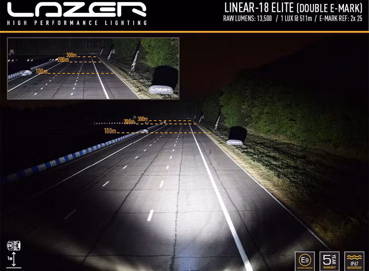 Lazer Linear-18 Elite LED-ljusramp kit för Toyota Proace City 2023+