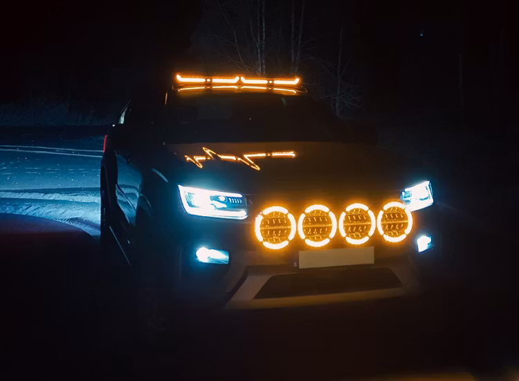 2-Pack BriodLights Olympus 2.0 9 tum LED extraljus med kabelsats