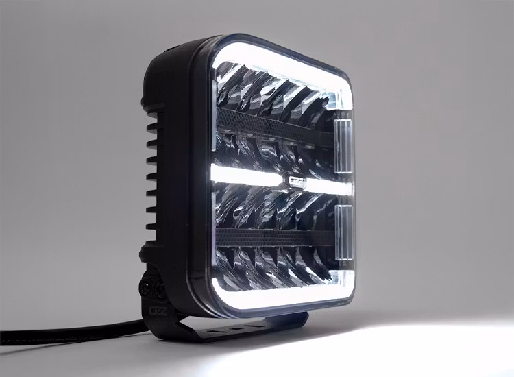 3-Pack OZZ SQR 9 tum LED extraljus med kabelsats