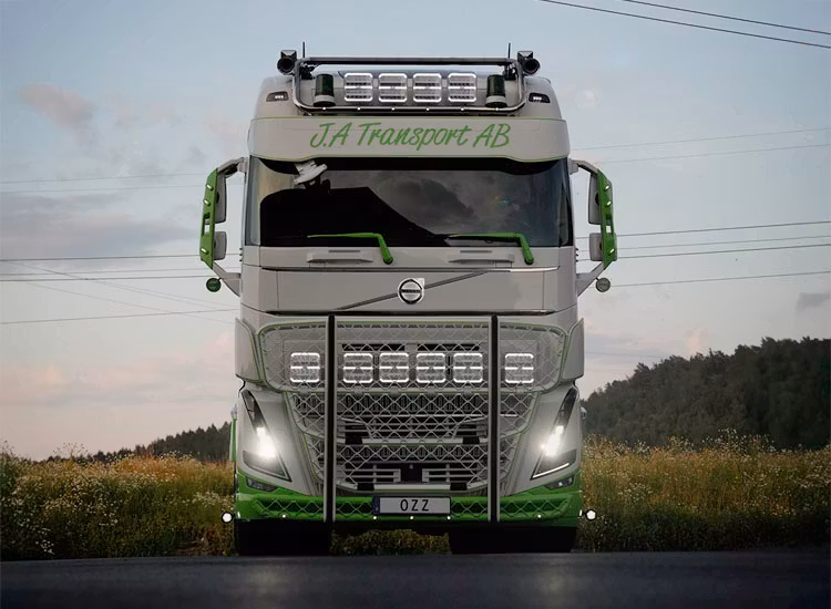 2-Pack OZZ SQR 7 tum LED extraljus med kabelsats