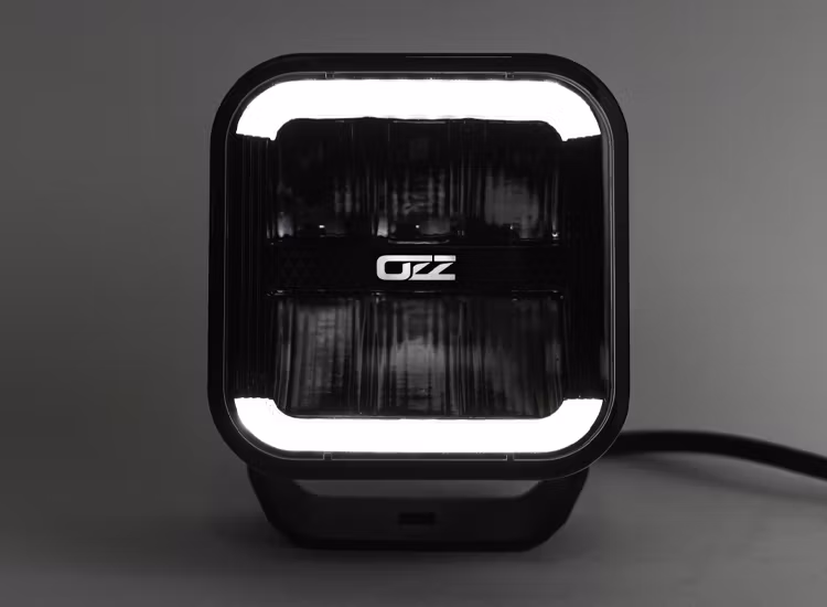 8-Pack Extraljus OZZ SQR 5 tum med dynamiskt positionsljus